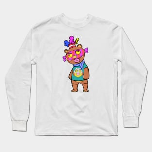 Super cute candy bear character drawing from Slluks original Long Sleeve T-Shirt